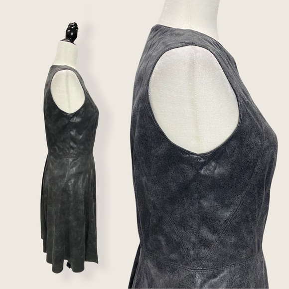 Vince Camuto EUC Faux Matte Leather Midi Dress 8 - Picture 7 of 16